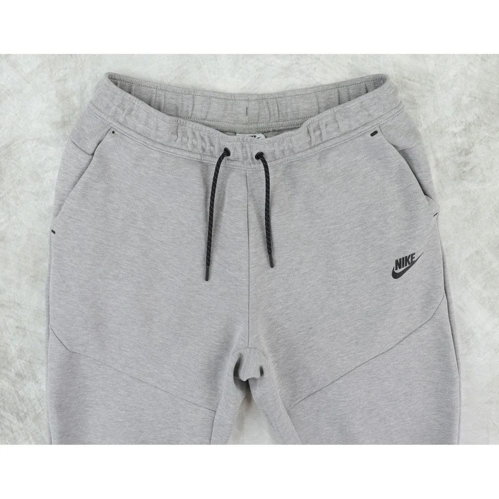 Nike Tech Fleece Joggers Mens Large Heather Gray Sweatpants CU4495-063 READ